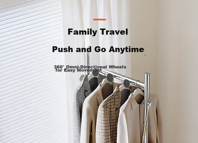Yicai Nianhua 100CM Floor Standing Clothes Rack Bedroom Living Room Dormitory Coat Rack Storage Rack Simple Home Hat Rack Drying Rack 23