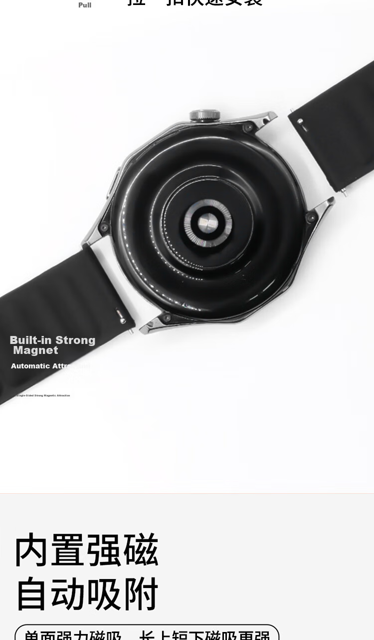 ESCASE Magnetic Silicone Watch Strap Compatible with Huawei Watch 5/4/3pro/4pro/gt2/new, Comfortable Strap for Men And Women, Universal Fit for 46/48mm Watch Face, Starlight Color 8