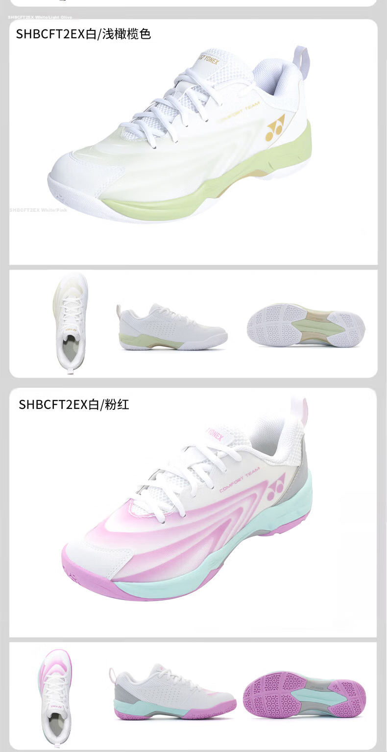 YONEX Badminton Shoes with Wear-Resistant Shock-Absorbing Power Cushion for Competition And Advanced Players SHBCFT2EX White And Blue Size 39 8
