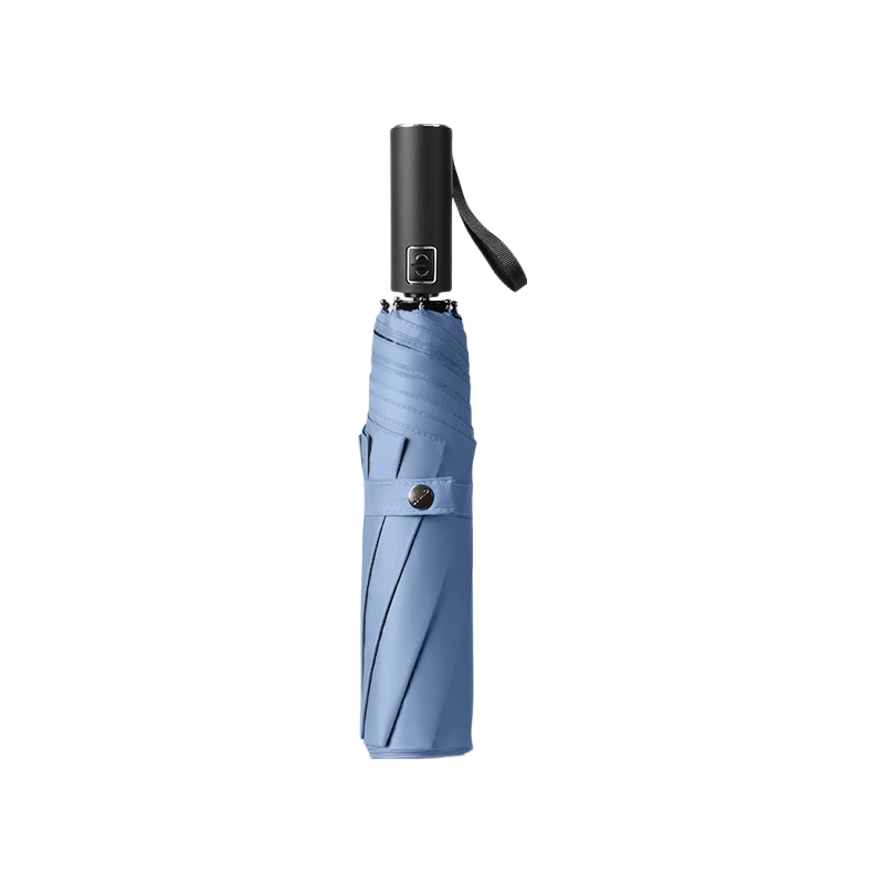 C'mon Fully Automatic Umbrella, Three-Fold Sun Umbrella, UV Protection for Women And Men, Business Umbrella, Black Gel Smog Blue