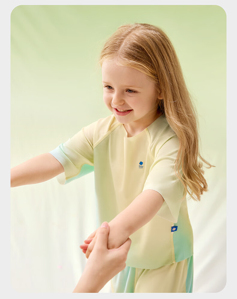 Babycare Children's Natural Cool Spring Summer Home Mid-Sleeve Adjustable Baby Loungewear Set Berry Bubble 100 29