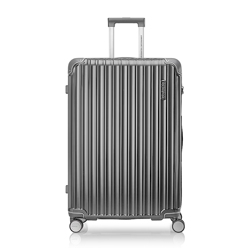 Mei Travel Luggage 24-Inch Large Capacity Suitcase Trolley Anti-Collision Unisex Password Lock Spinner NL7 Premium Gray