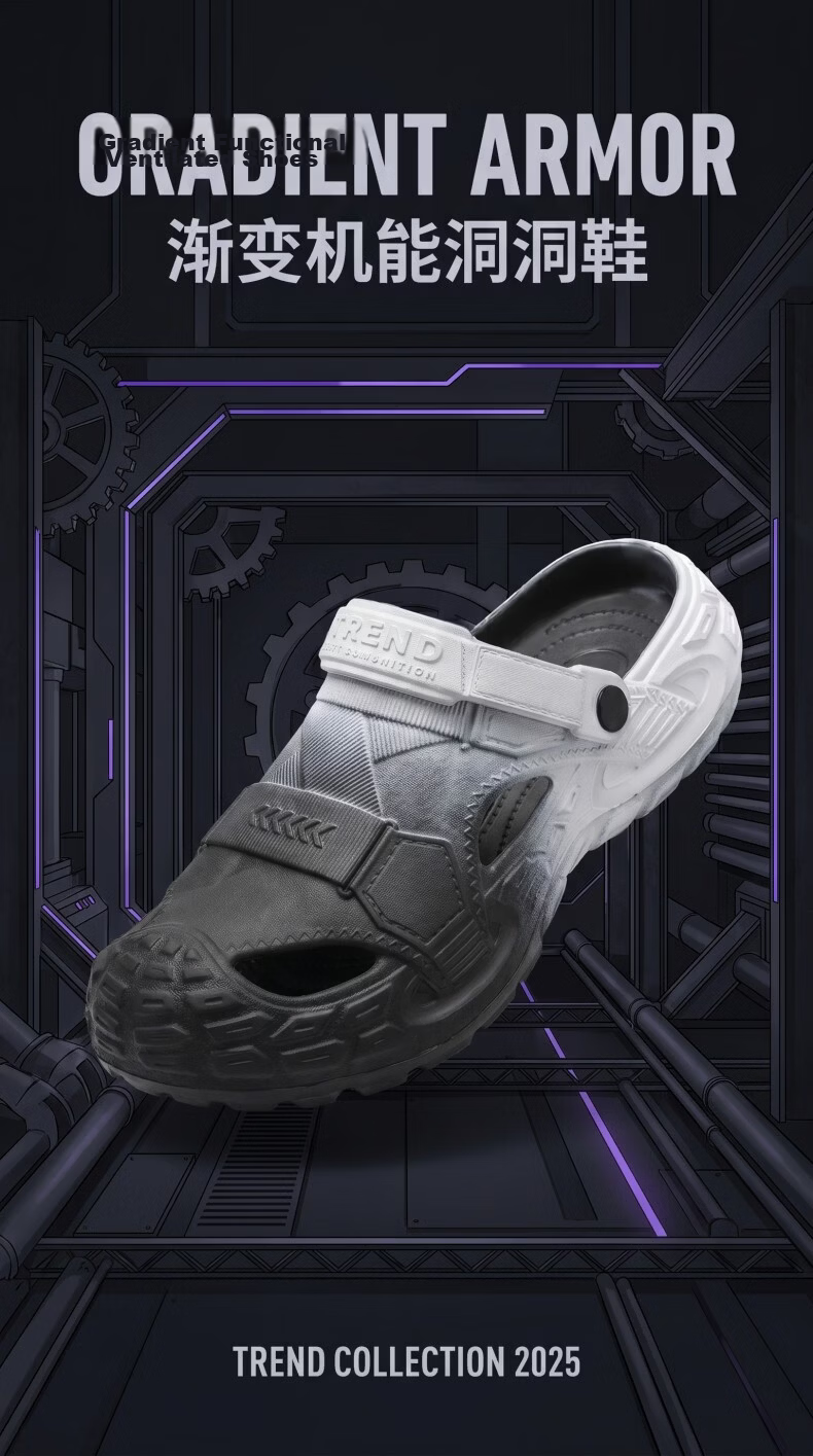 HIPANDA Men's Non-Slip EVA Hole Shoes Thick Sole Height Increasing Breathable Comfortable Open Toe Beach Driving Sandals 1