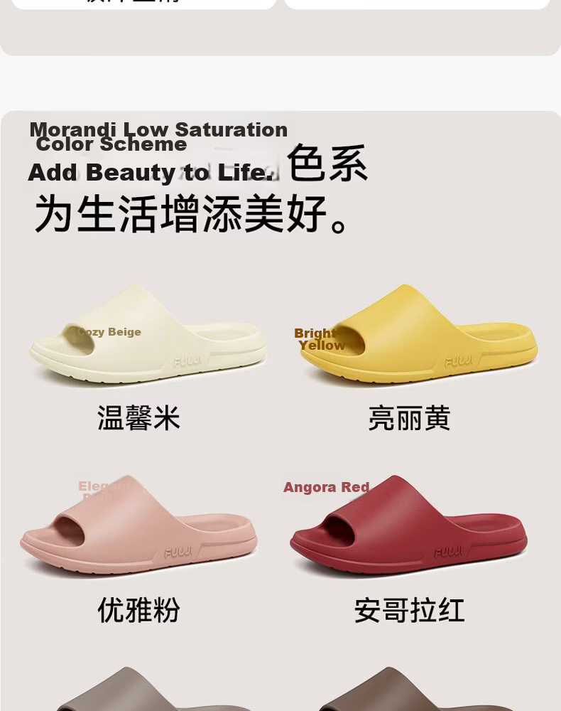 FUUJI Anti-Slip Odor-Resistant Silent Bathroom Indoor Outdoor Thick-Soled Slippers FJ8716 Yellow Size 39-40 14