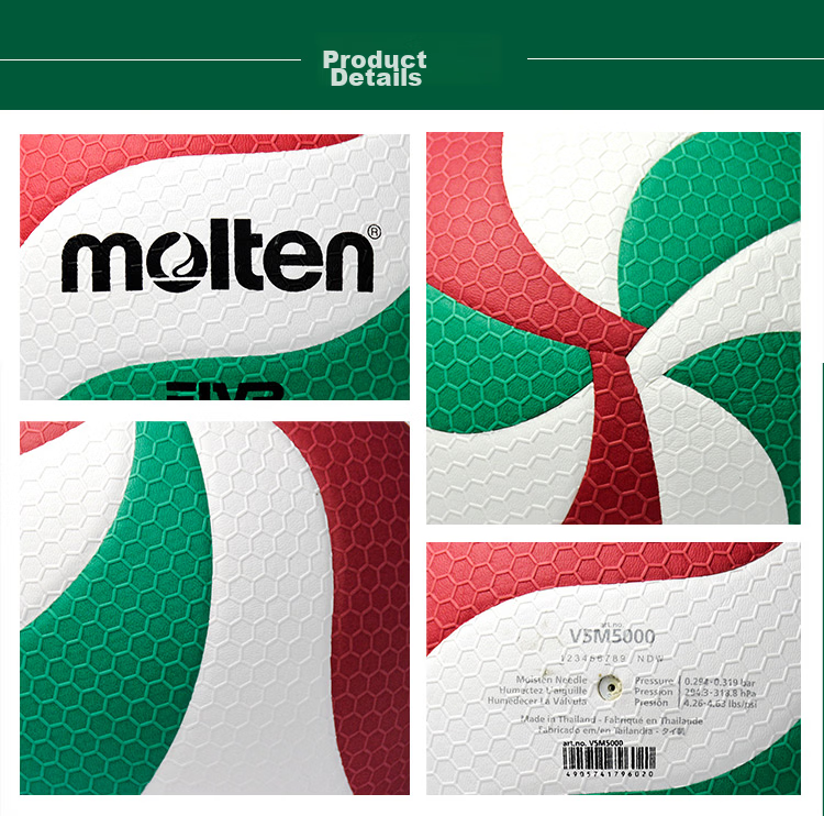 Molten Volleyball No. 5 for Students' Middle School Entrance Exam, PU Material V5M4500, Suitable for China Volleyball Association Competitions And Training Balls 9