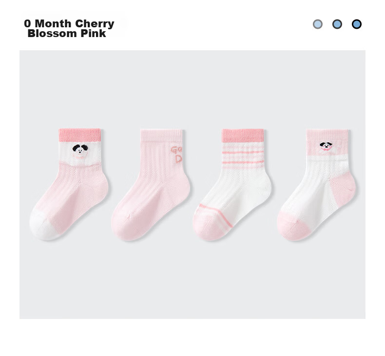 Betis Baby Socks 1-3 Years Spring Summer Thin Breathable Mid-Calf Socks for Boys and Girls 28