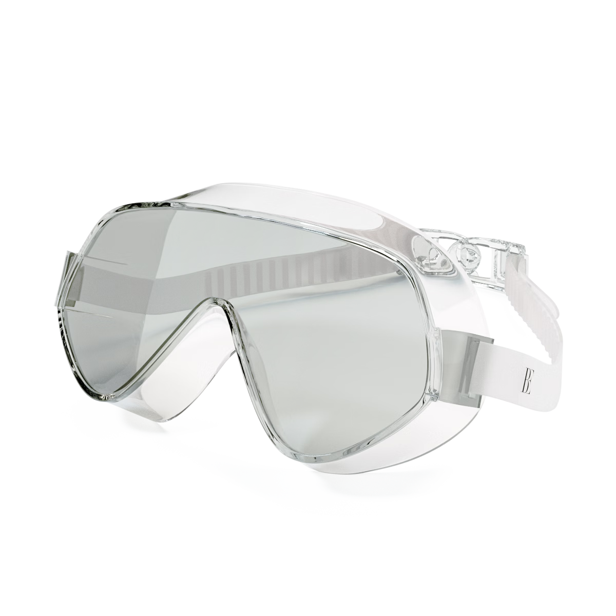BALNEAIRE Women's Large Frame Swim Goggles HD Waterproof Anti-Fog UV Protection Diving Glasses Swimming Gear BYJ054 Tourmaline Gray