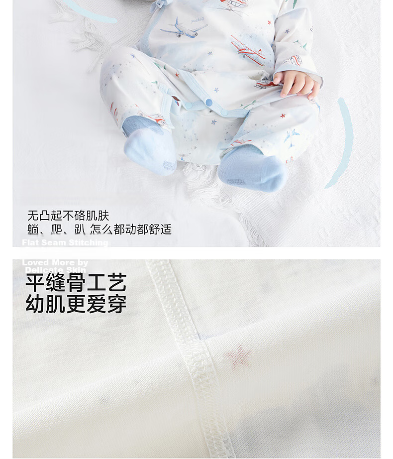 YEEHOO Baby Romper Four Seasons Infant Clothing Long Sleeve Summer Short Sleeve 10A Antibacterial Crawling Suit Newborn 9