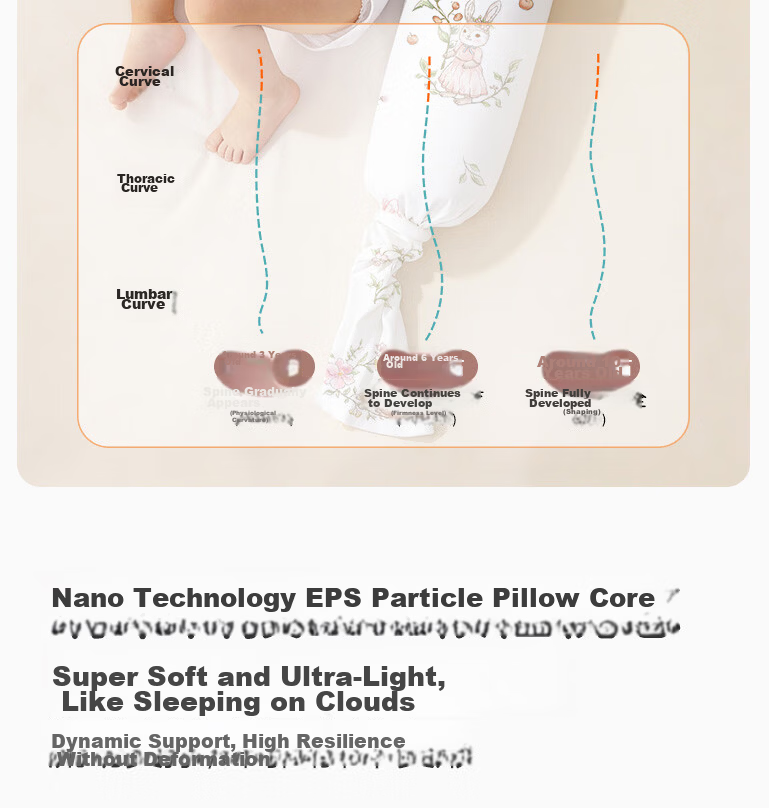 Magmang Candy Pillow Baby Cotton Pillow Infant Soothing Pillow Side Sleeping Hug Pillow Newborn Support Pillow 18*86cm 5