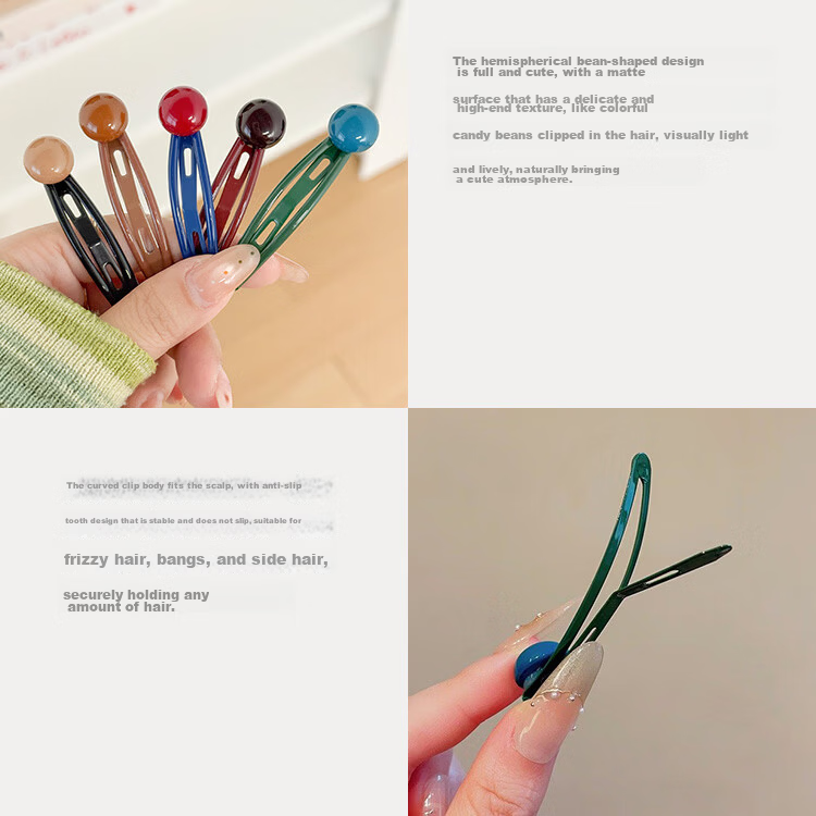 CHIMERA 5-Piece Colorful Hair Clips Set for Kids Girls Bangs Side Clips Front Hairpin BB Clips Birthday Gift 5