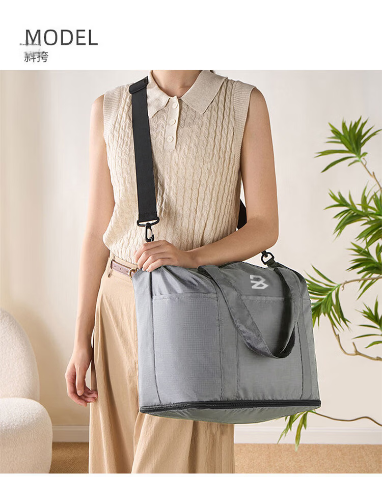 Banjeni Large Capacity Travel Bag Unisex Foldable Luggage Sleeve Maternity Storage Gym Handheld Crossbody Bag 13