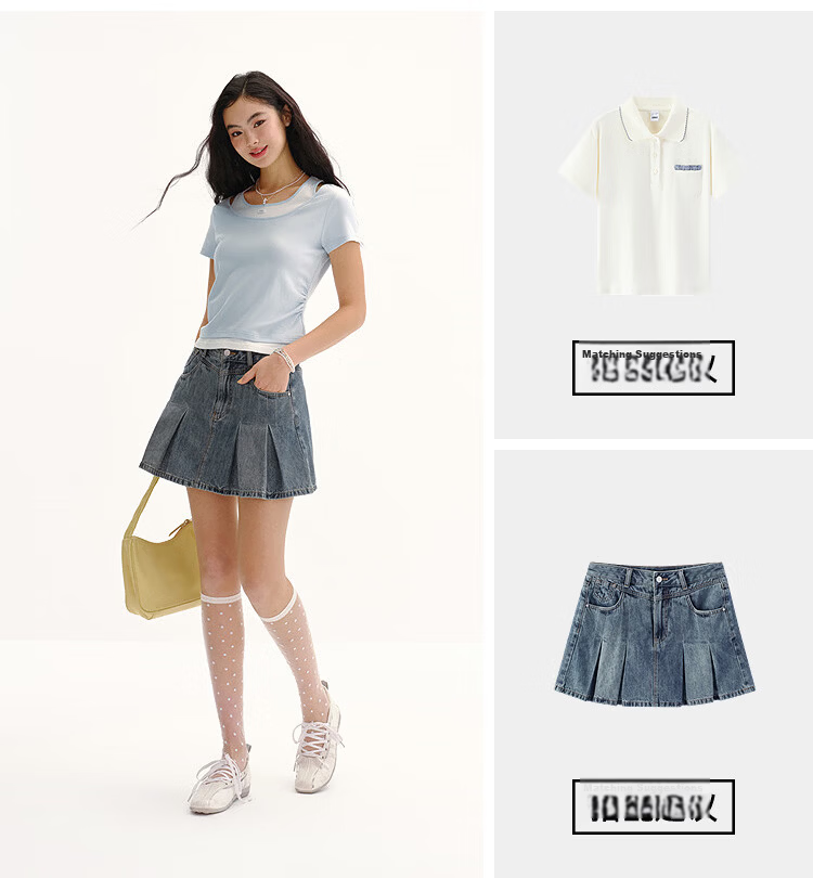 Semir Mall Style | Women's Summer Short Sleeve T-Shirt, Short Slim Fit, Fake Two-Piece, 2026 Versatile Slimming 101326100042 7