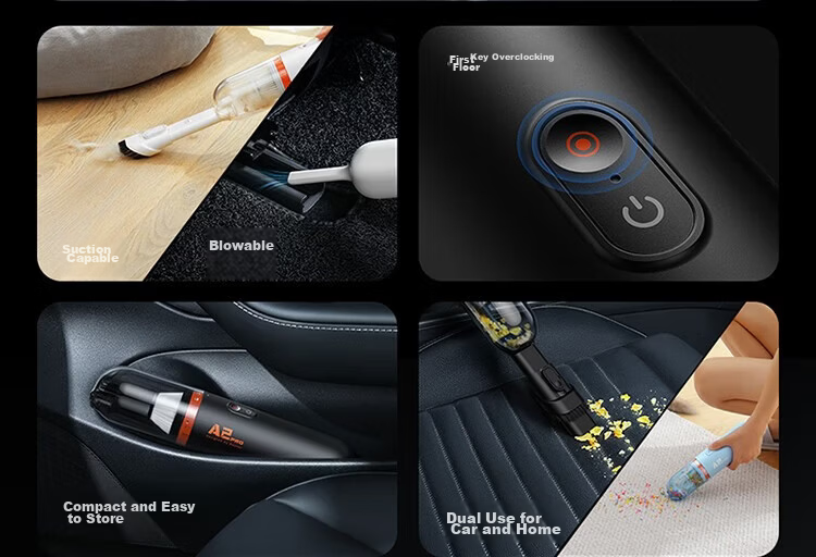 BASEUS Car Vacuum Cleaner Wireless Handheld High Suction Power Portable 120ml A2 Pro 4