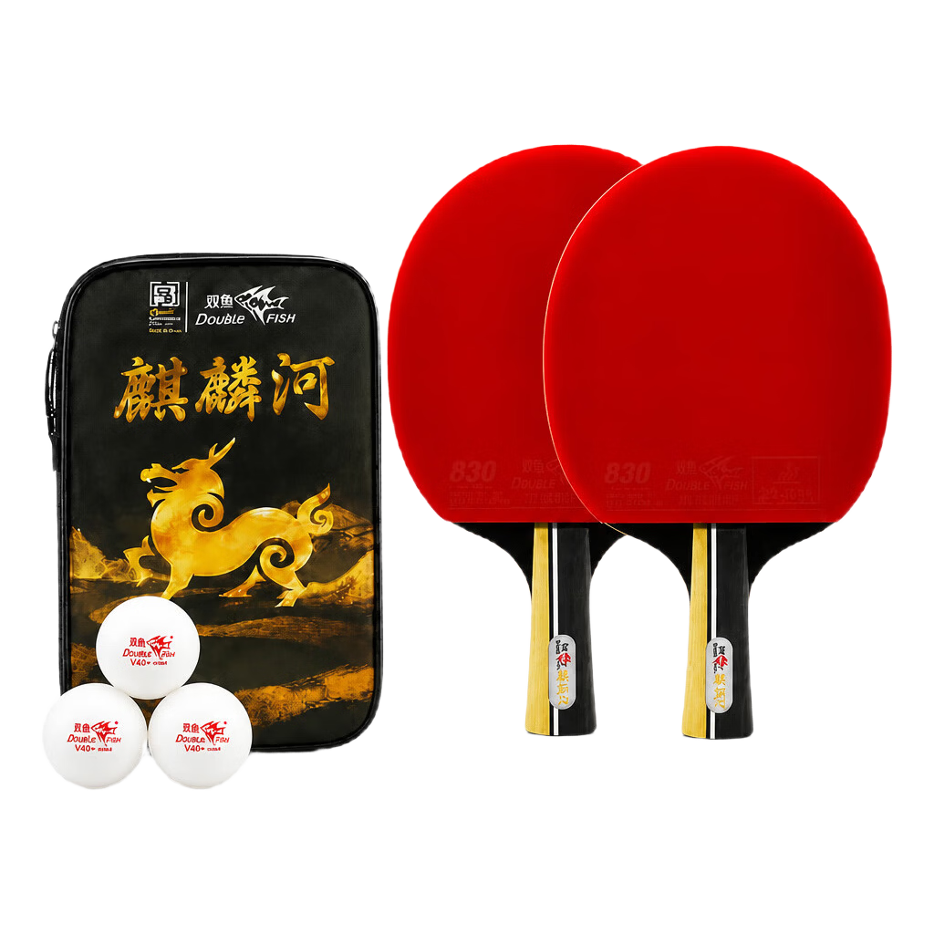 DOUBLE FISH Penhold and Shakehand Beginner Training Student Youth High Elasticity Sponge Table Tennis Paddle Competition Racket