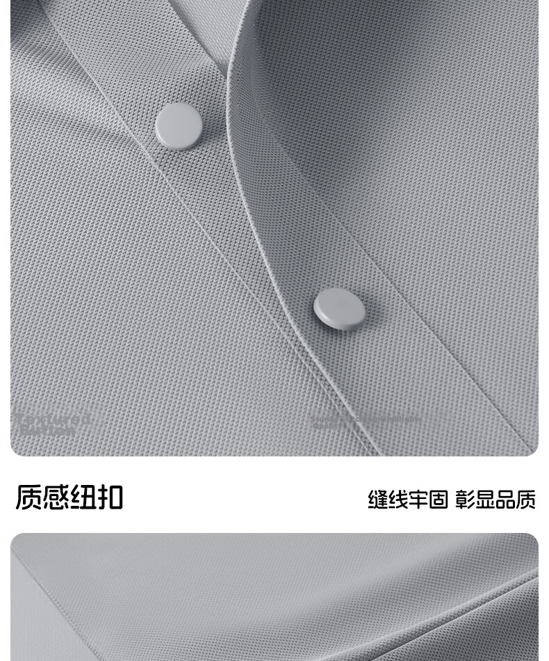 VANCL Men's Polo Shirt Summer New Light Business Casual Short Sleeve Cooling Sun Protection Ice Silk Seamless T-Shirt Medium Gray 2XL 18