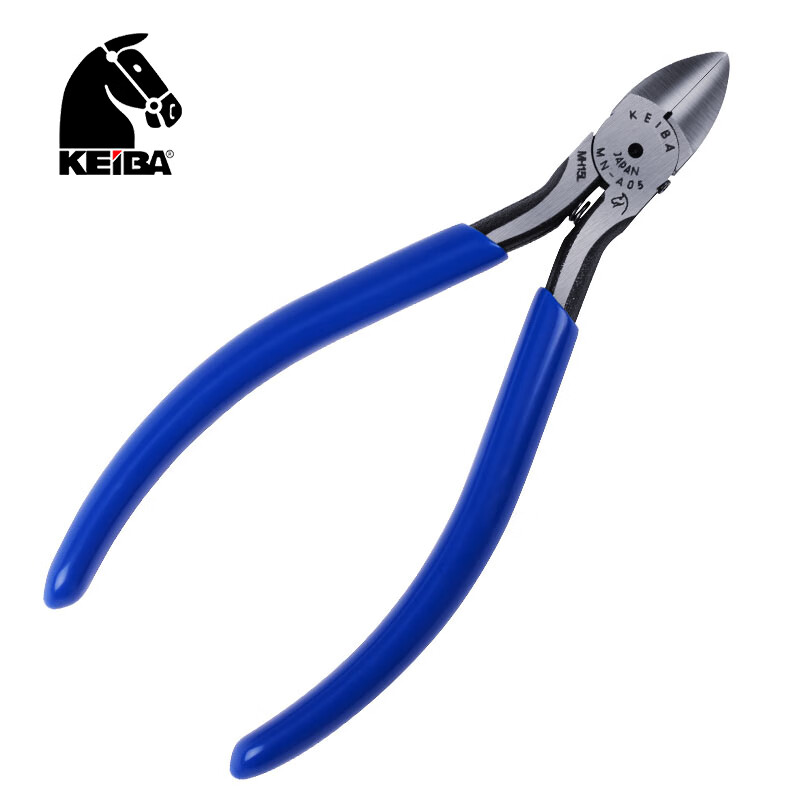 KEIBA Japanese Imported Diagonal Cutting Pliers, Side Cutters, Electrician's Specialized Wire Cutters, Line Snips, 5 Inches, MN-A05