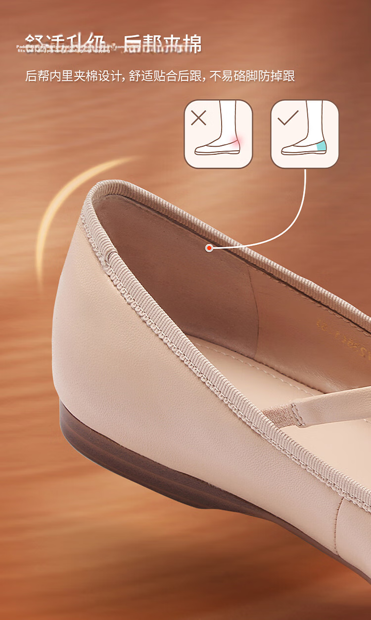 Le Saunda Cloud Ballet Flats, 2025 New Mary Jane Sheepskin Flat Shoes for Women 09901, Peach Pink BEK, Size 35 8