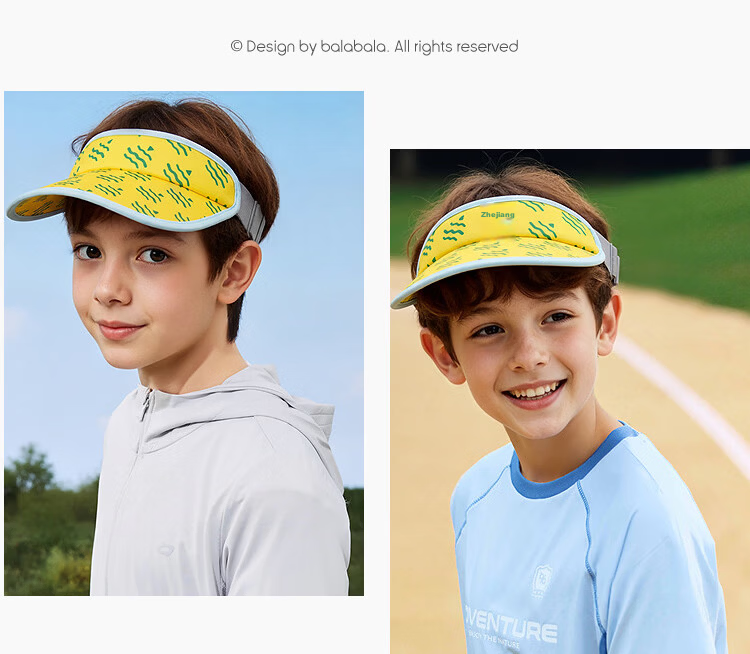 BALABALA Kids Summer Open-Top Hat Unisex Color-Block Sun Protection Comfortable Lightweight Outdoor Cap 209225160201 20