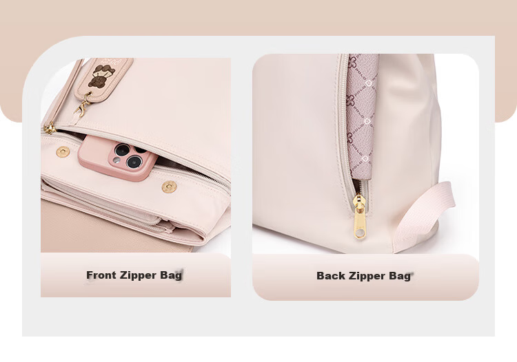 POLO Women's Casual Lightweight Backpack Small Bag iPad Laptop Bag Fashion Commuter Travel Student School Backpack 7