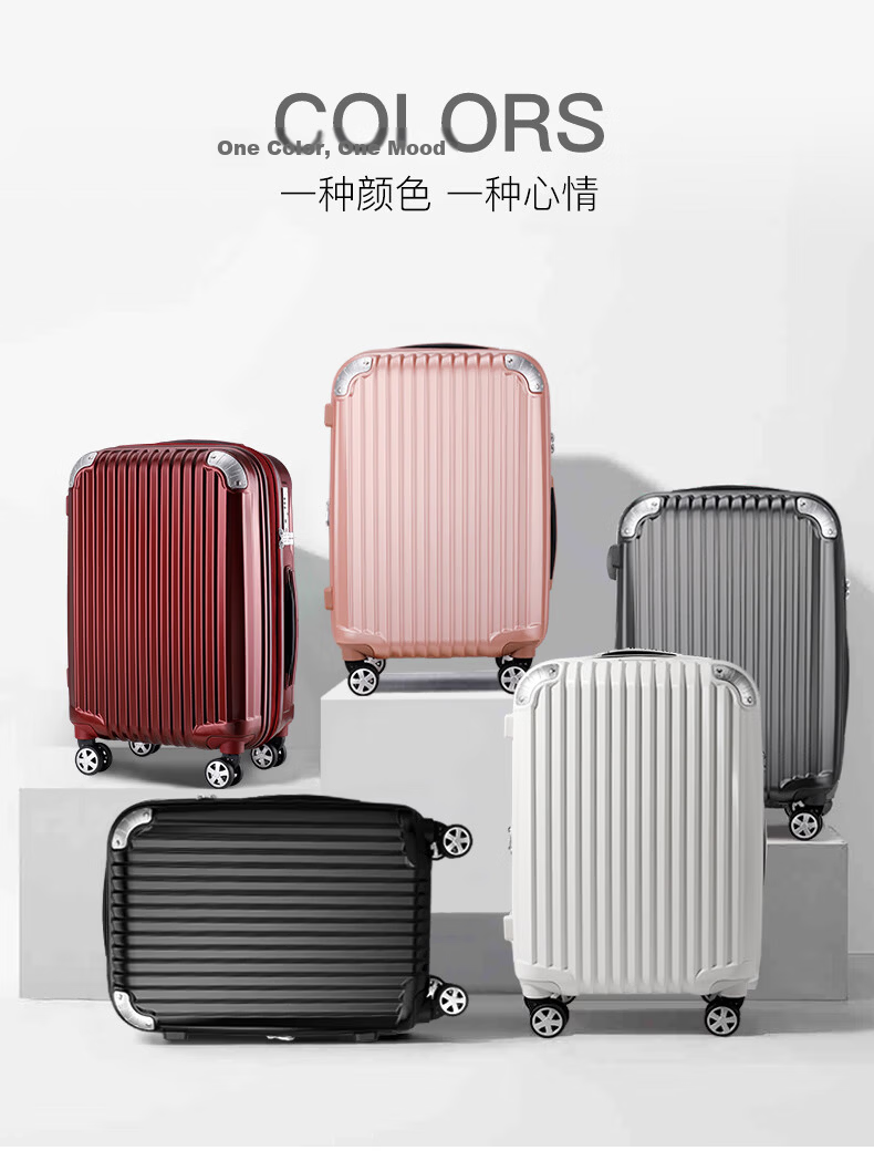 Samit 22-inch Expandable Large Capacity Suitcase Silent Universal Wheel Trolley Case PC338 Rose Gold 11