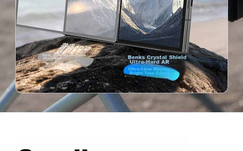 Benks Crystal Shield Ultra-Hard Glass | AR Anti-Reflection Tempered Glass Screen Protector for Samsung Z Fold 8, Full Coverage, HD, Anti-Fingerprint, Scratch-Resistant Foldable Phone Screen Protector 4