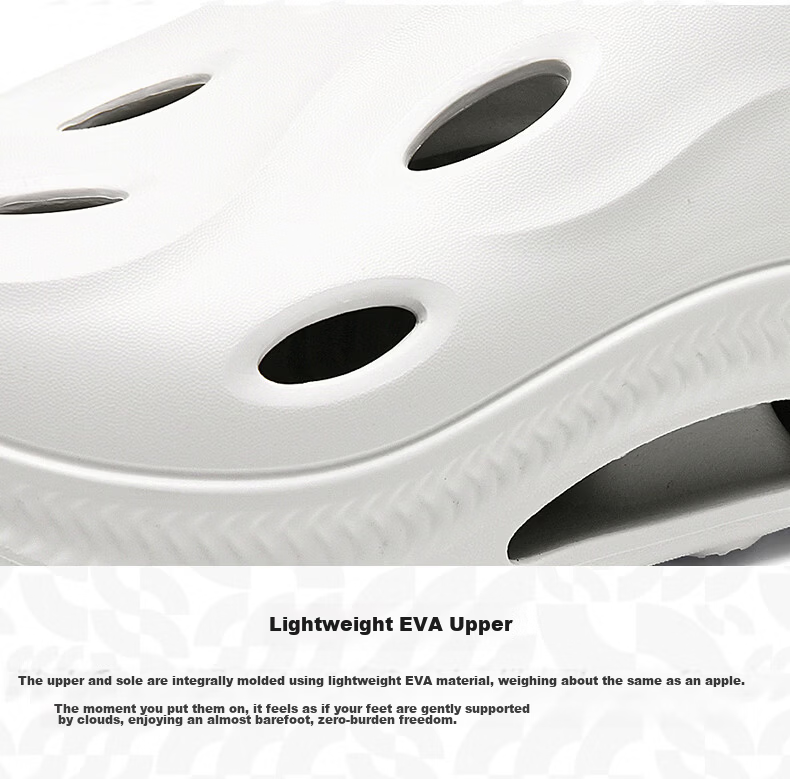 HLA Men’s Casual Lightweight Dual-Wear Sandals Clogs HAALXM2FBK051 White Size 40/41 14