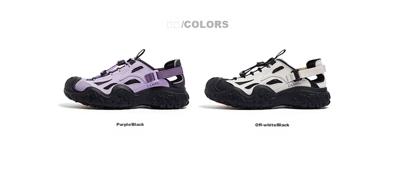 CAMEL Cute Ugly Women's Lightweight Outdoor Thick Sole Breathable Casual Sports Shoes L26M469044 Purple/Black Size 38 9