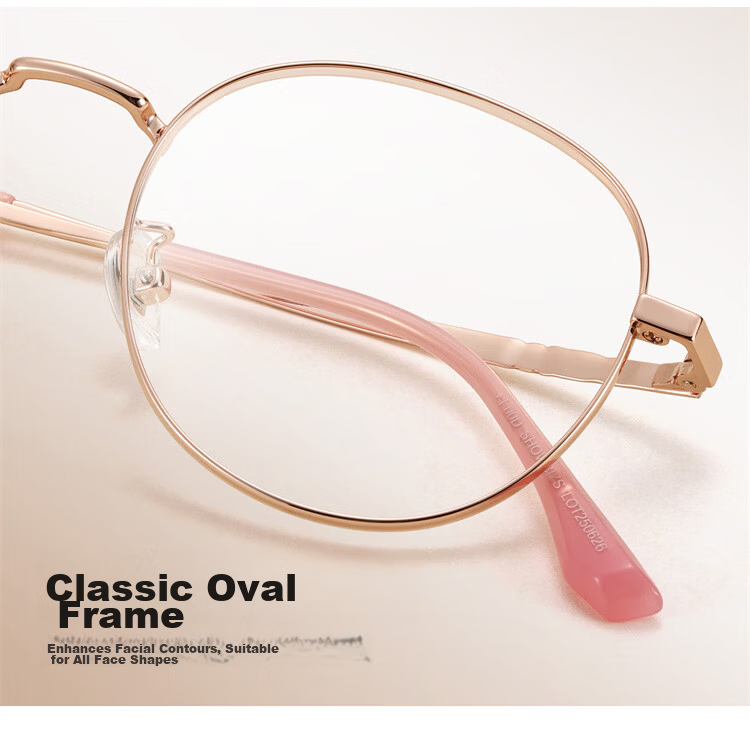 Sopar Reading Glasses for Women Anti-Blue Light Middle-aged and Elderly Presbyopic Glasses 1975 Rose Red Gold 200 Degree 12