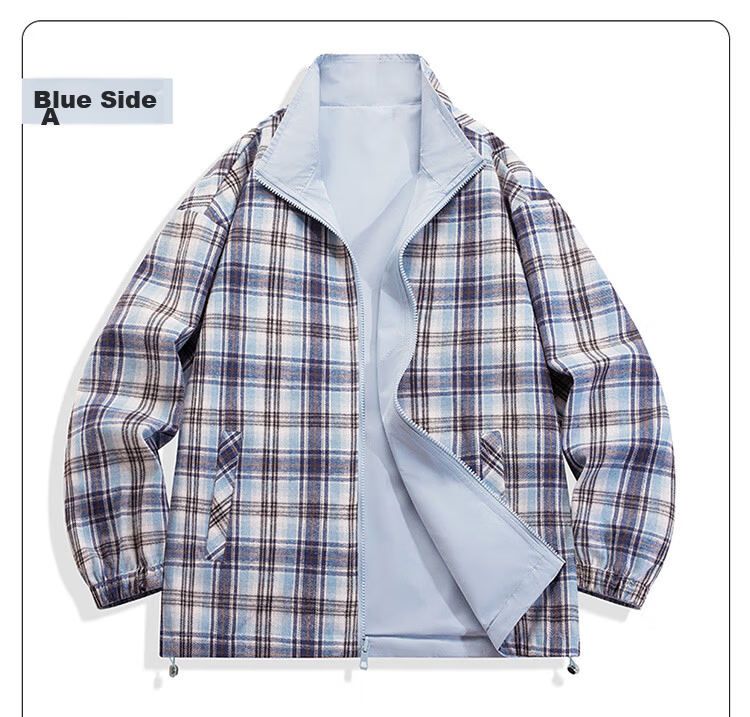 NASA GISS Men's Jacket, Trendy Spring And Autumn Korean Style, Youth Stand-Collar Loose Casual Windproof Warm Coat for Men, Apricot Color, Size L 23