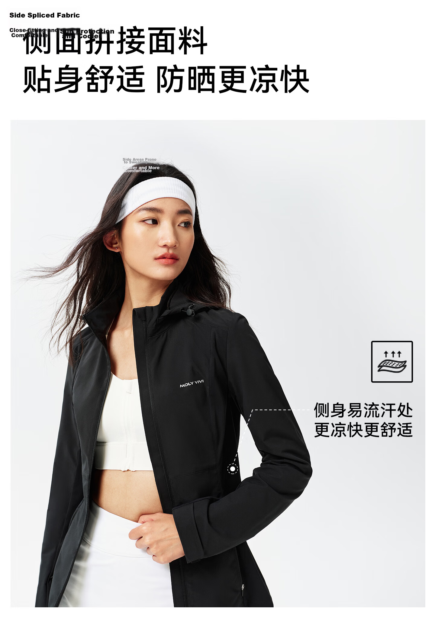 MOLY VIVI [Same As Pangdonglai] Lightweight Wind Basic Slim Sun Protection Jacket for Women, Summer Sun Protection Coat, Magic Vivy 13