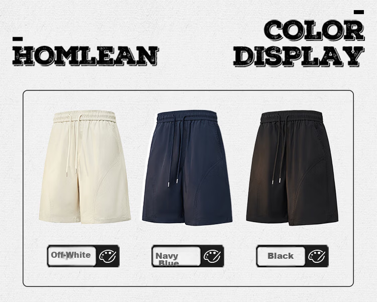 Homlean Men's Outdoor Work Shorts Summer Lightweight Casual American Quick-Dry Breathable Sports Pants HJ55 Off-White L 4