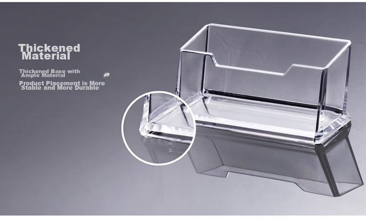 Jinlongxing Single Compartment Acrylic Transparent Business Card Holder Desk Office Display Box Vertical Business Card Organizer Model C2151 4