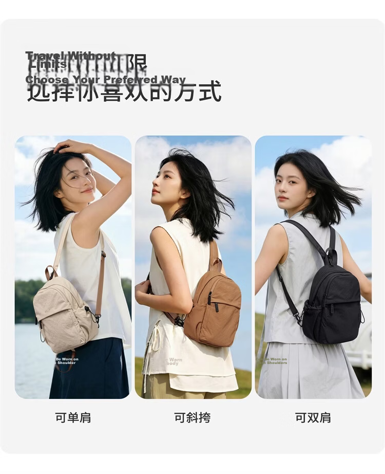 GOLF Lightweight Foldable Chest Bag Convertible Small Backpack for Women Outdoor Casual Shoulder Bag Sports Cycling Crossbody Commuter Bag 8