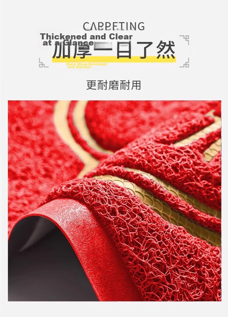 Luoyoute Entrance Door Mat Safety Coir Floor Mat Home Commercial Durable Non-Slip Doorway Rug 6