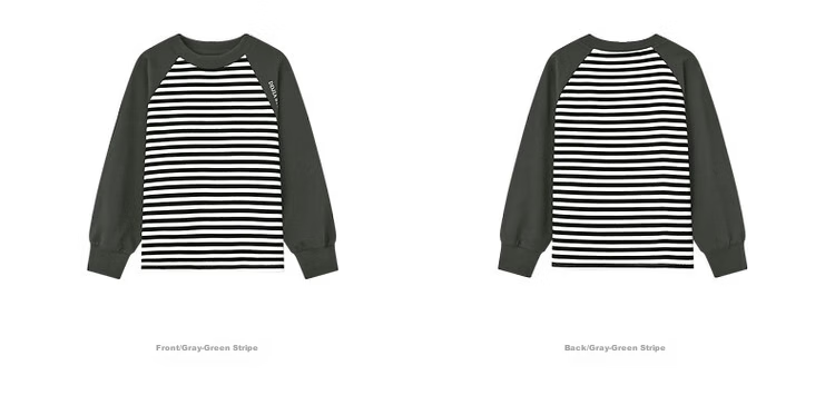 Duoduo Boys' Sweatshirt 2026 Spring Autumn Kids Waffle Stitch Raglan Sleeve Simple Versatile Top for Older Children 30
