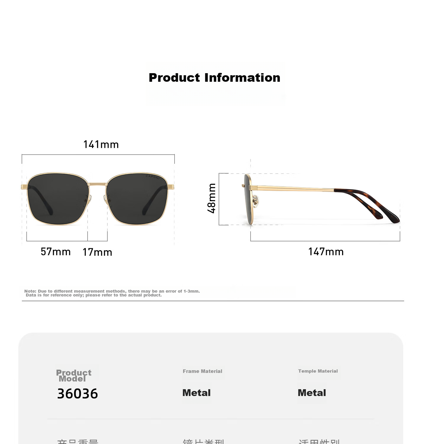 Jiaboli Polarized Sunglasses for Women Vintage Style UV Protection 2026 New Large Frame Slim Face Sunglasses 37