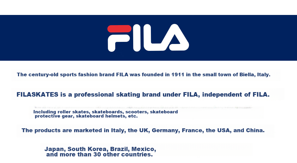 FILA Skateboard for Professional Men And Women, Teenagers, Adults, Beginners, Four-Wheel Cruising, Double-Kick Skateboard, Blue Classic 1