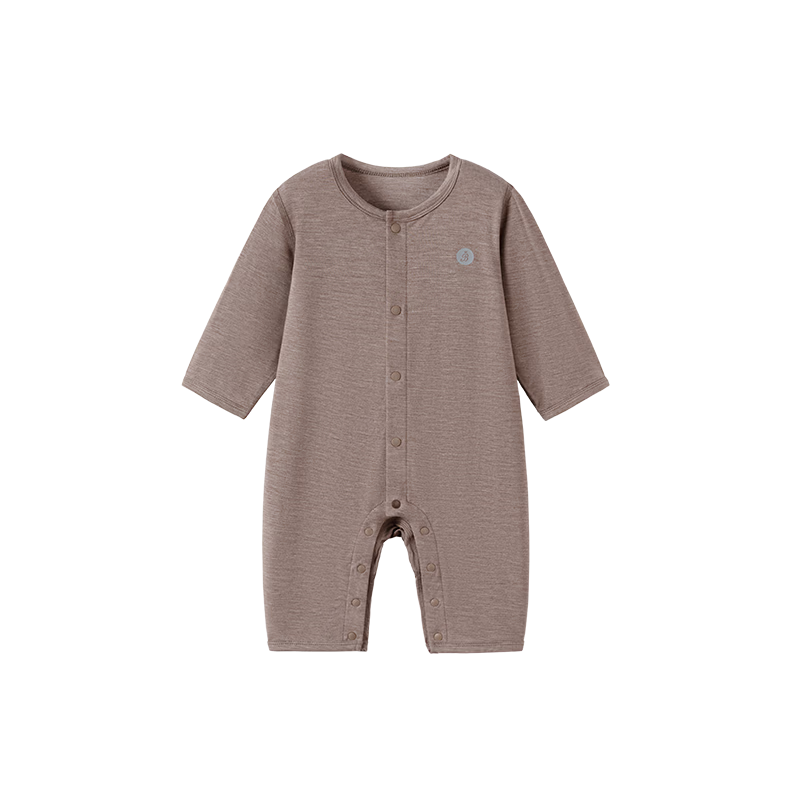 Babylove Baby Romper Spring and Autumn Lightweight Warm Solid Color Unisex Bodysuit Pajamas