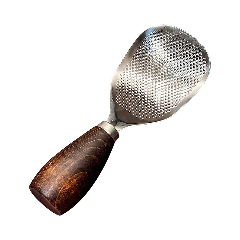 ZhaiQingSong Stainless Steel Rice Scoop with Wooden Handle, Non-Stick Heat-Resistant Rice Serving Spoon for Rice Cooker, Home Use