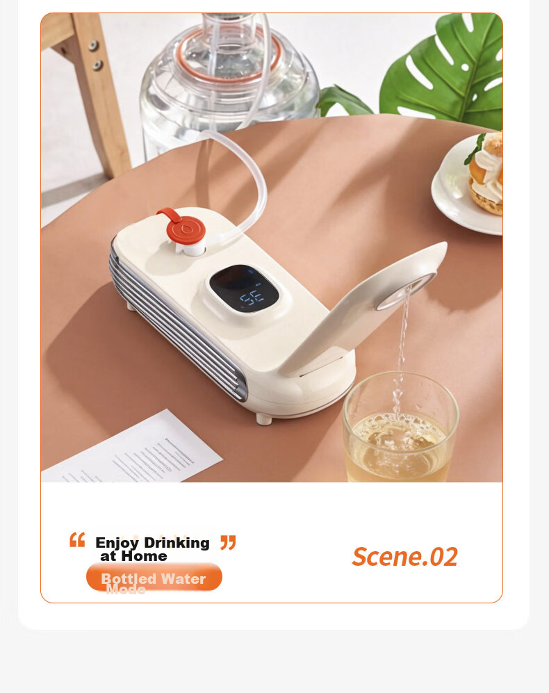 AUX Portable Instant Heating Water Dispenser Home Small Desktop Tea Brewing Milk Preparation Travel Electric Kettle Mini Fast Heating Direct Drinking Machine AYSJ-16A01B 11