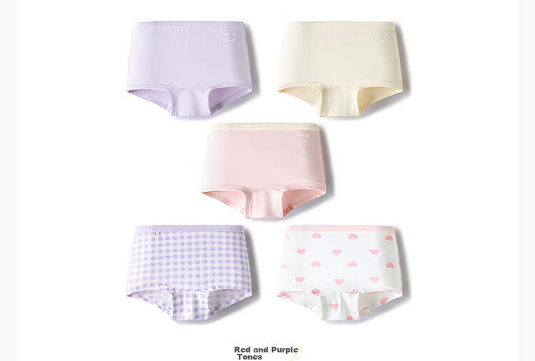 Balabala Kids Cotton Underwear A-Class Girls Boxer Shorts 2026 New Baby Four-Point Soft Skin Five-Pack 18