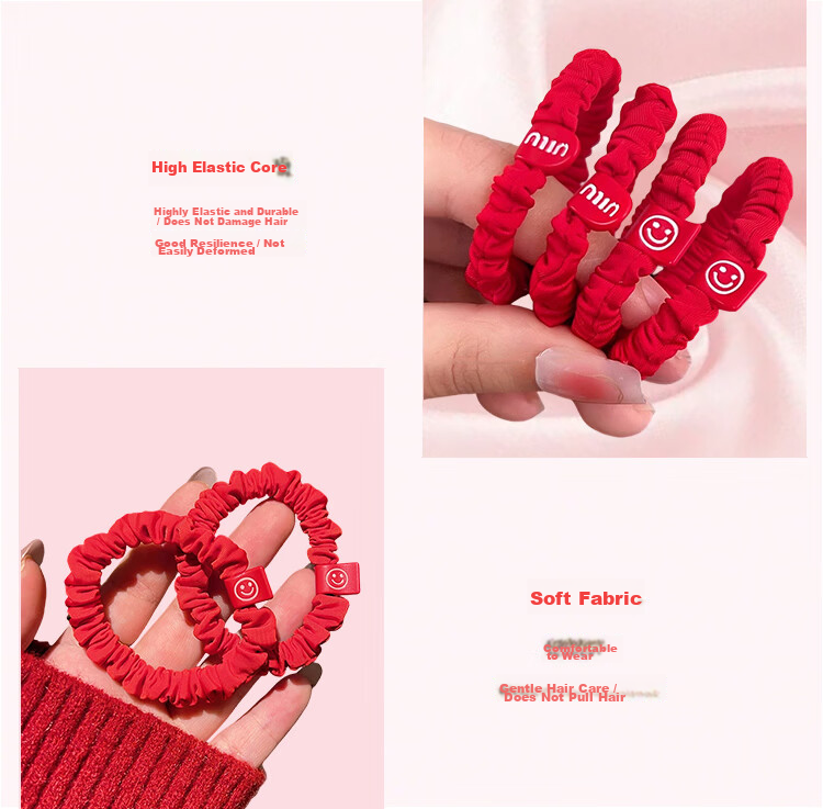 Princess Password Children's Day Gift Hair Tie for Girls High Elasticity Hair Band No Damage Hair Accessories Student Rubber Band High Ponytail Hair Rope 8