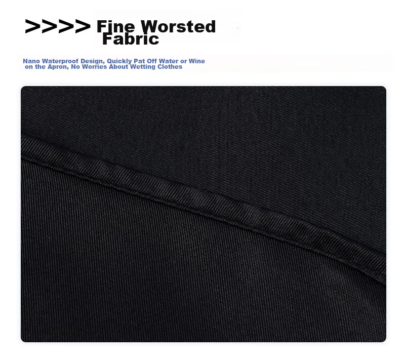 Disguiser Restaurant Anti-Stain Apron Workwear with Custom Logo Unisex Adjustable Hand-Wiping Kitchen Cooking Apron Black 9