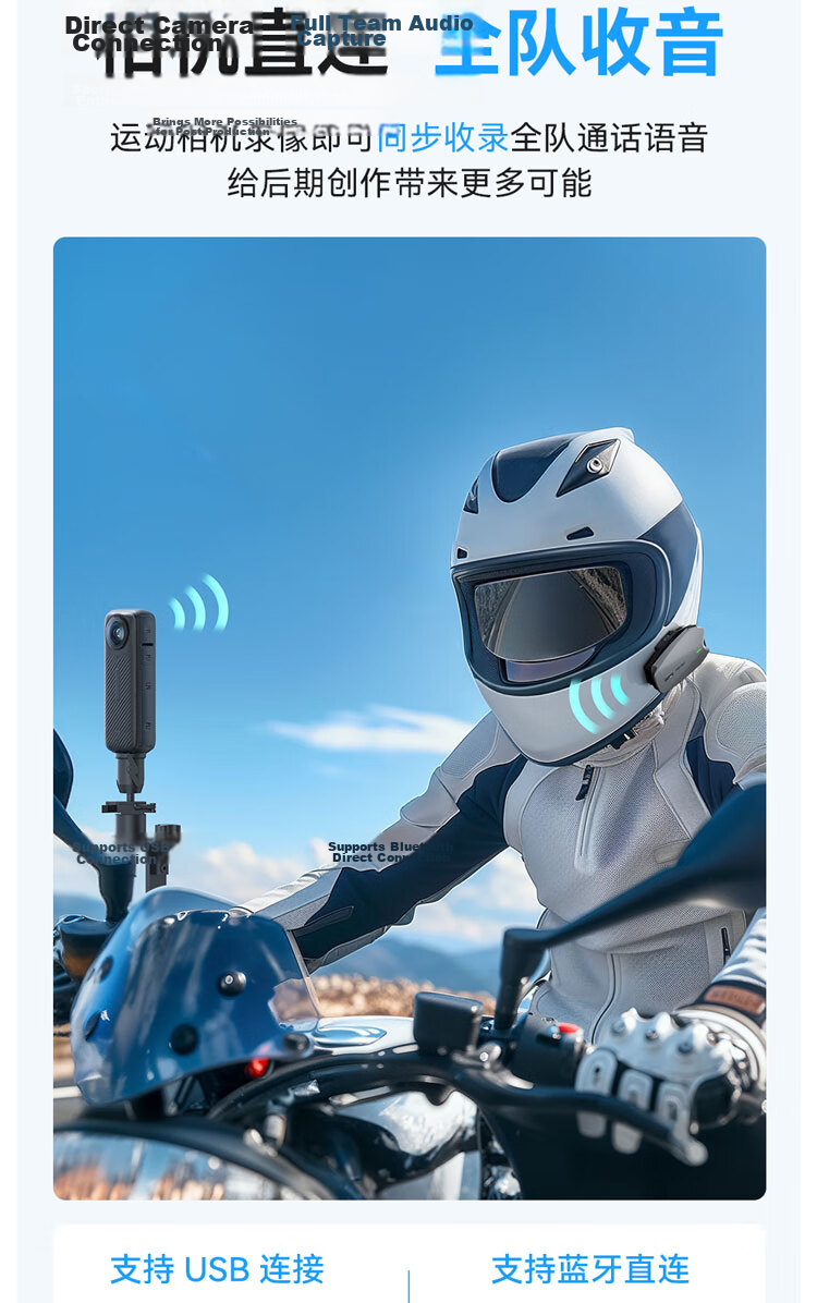 RESO RESONEO Motorcycle Helmet Bluetooth Headset Long Battery Life Smart Voice AI Noise Cancellation Long-Distance Communication 13