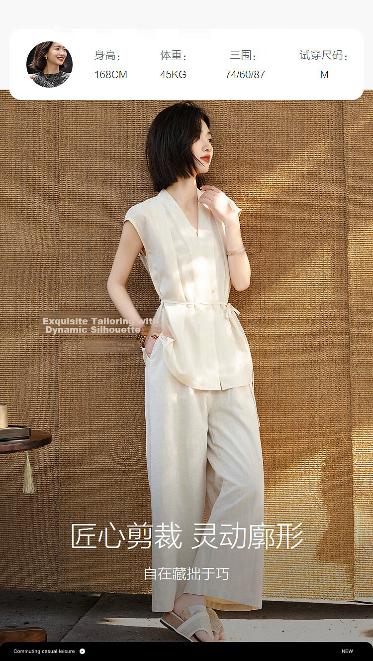 Demana Artistic Atmosphere Summer Design Cross V-Neck Pleated Sleeve Slim Fit Shirt for Women High-End Feel 12