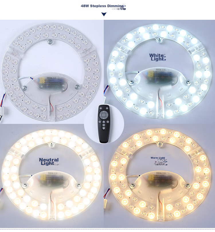 ROLin LED Living Room Light Module Dimmable Color Changing Replacement Chip with Remote 48W UFO Model 13