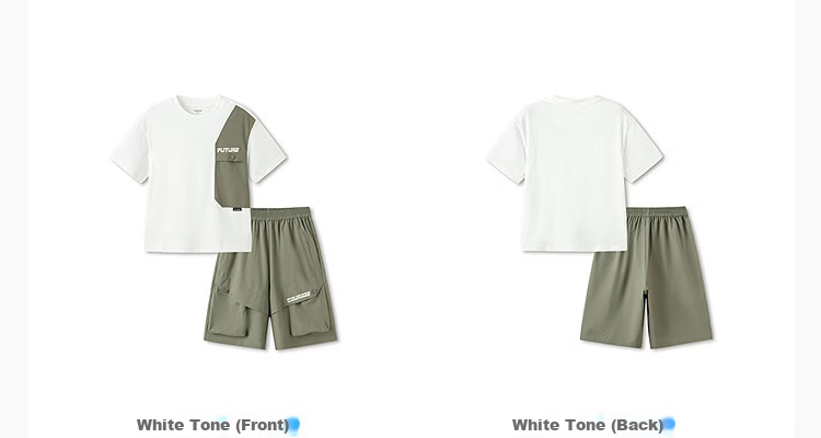 Balabala Boys' Short Sleeve Set Children's Two-Piece Outfit 2026 New Summer T-Shirt and Pants Cool and Comfortable 31