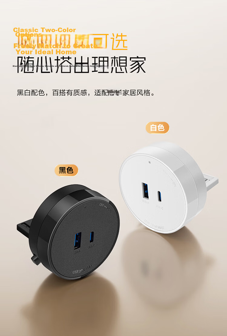 BULL 20W Fast Charging Power Strip/Extension Cord/Surge Protector, 1C+1A Port, 20W Fast Charging Adapter Switch, GN-GS3Q20K White 10