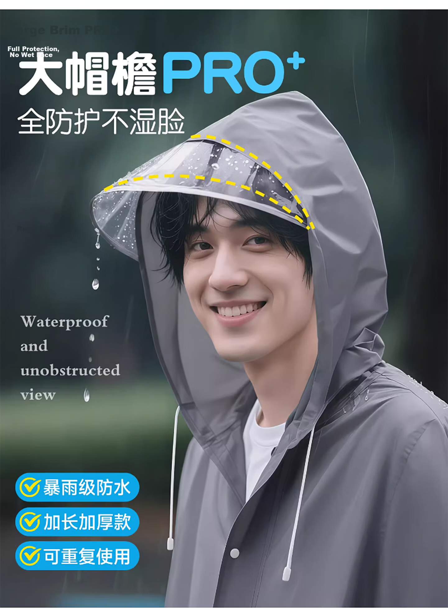 AIKANGNI Disposable Raincoat, Thickened for Heavy Rain Protection, Full Body Coverage for Adults, Suitable for Electric Bikes, Stylish Design, Bangni Playground 3