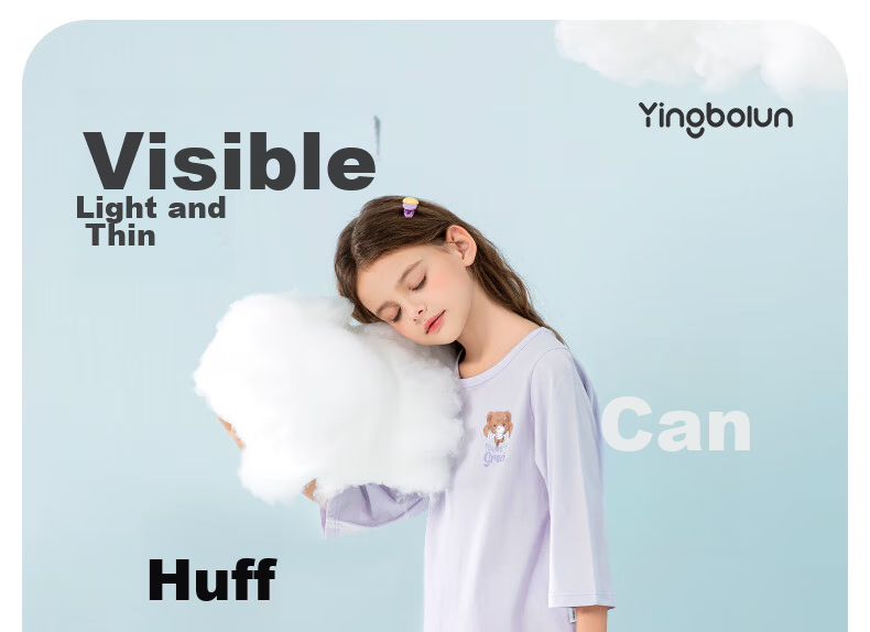 YING BO LUN Girls' Pajamas, Spring And Summer Thin Style, Children's Home Wear, Girls' Summer Air Conditioning Clothes, 20892 Light Pink, Size 160 6
